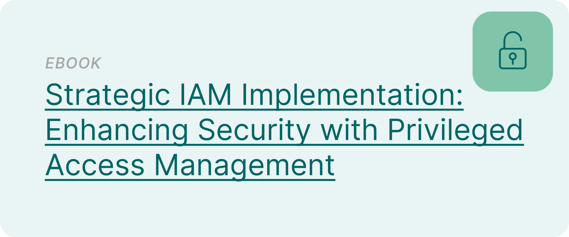 ebook - Strategic IAM implementation: enhancing security with PAM